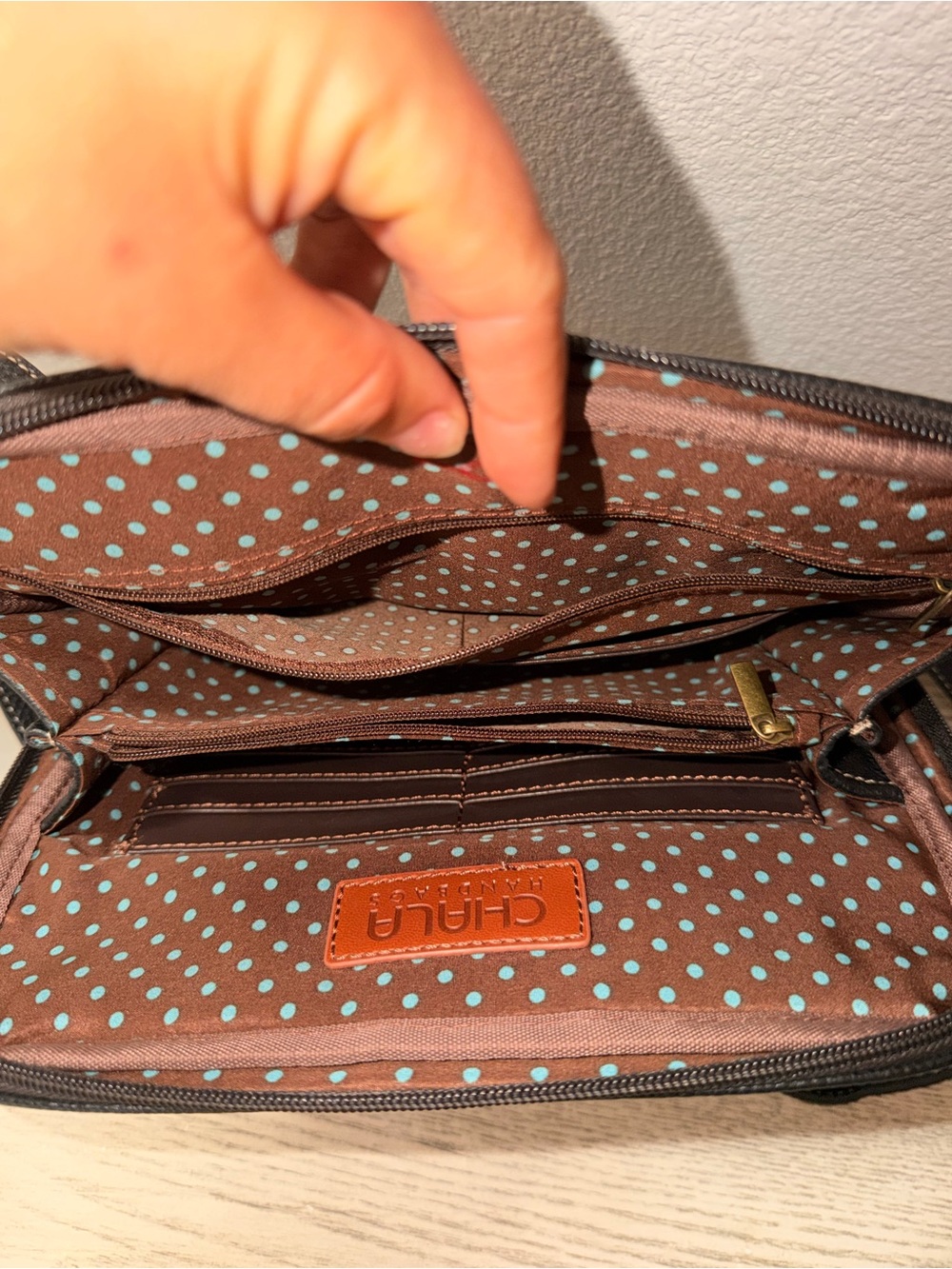 Chala Black & Gray Piano Key Crossbody Bag with Gold Treble Clef - Picture 5 of 5